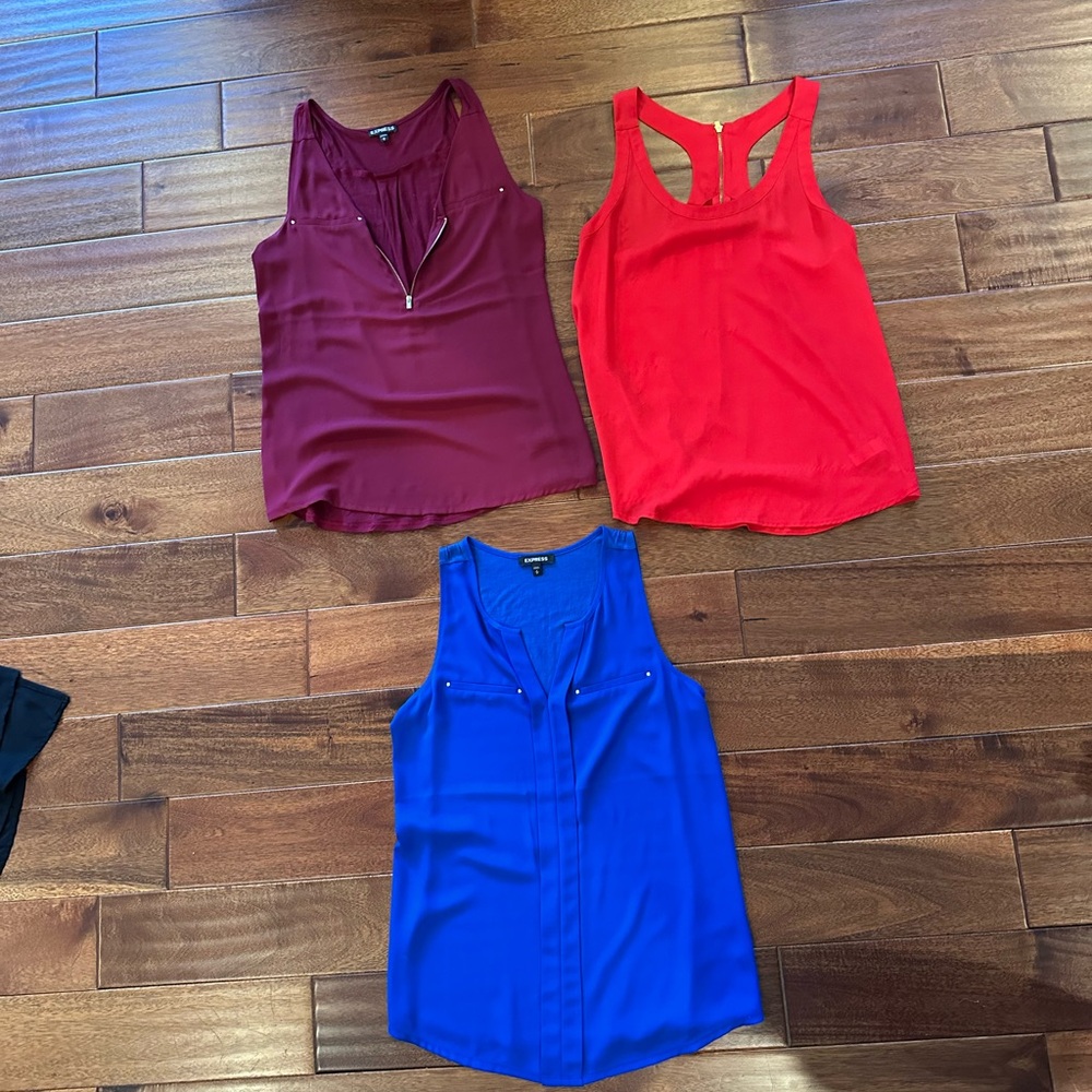Express bundle Red, Blue, and Burgundy Tanks